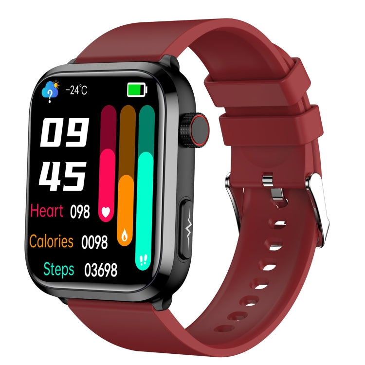 ET210 Schermo IPS da 1,91 pollici IP67 Orologio intelligente con cinturino in silicone impermeabile, supporto monitoraggio della temperatura corporea / ECG, ET210