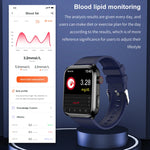 ET210 Schermo IPS da 1,91 pollici IP67 Orologio intelligente con cinturino in silicone impermeabile, supporto monitoraggio della temperatura corporea / ECG, ET210
