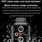 ET210 Schermo IPS da 1,91 pollici IP67 Orologio intelligente con cinturino in silicone impermeabile, supporto monitoraggio della temperatura corporea / ECG, ET210