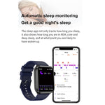 ET210 Schermo IPS da 1,91 pollici IP67 Orologio intelligente con cinturino in silicone impermeabile, supporto monitoraggio della temperatura corporea / ECG, ET210