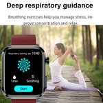 ET210 Schermo IPS da 1,91 pollici IP67 Orologio intelligente con cinturino in silicone impermeabile, supporto monitoraggio della temperatura corporea / ECG, ET210