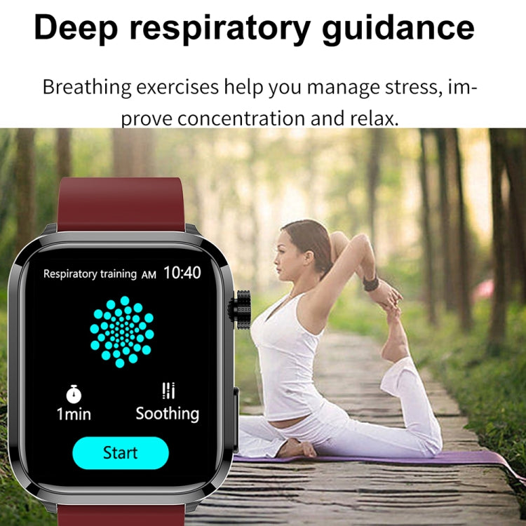 ET210 Schermo IPS da 1,91 pollici IP67 Orologio intelligente con cinturino in silicone impermeabile, supporto monitoraggio della temperatura corporea / ECG, ET210