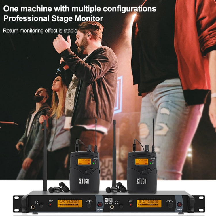 XTUGA IEM1200 Trasmettitore wireless 6 Bodypack Stage Singer Sistema di monitoraggio in-ear, Transmitter 6 Bodypack