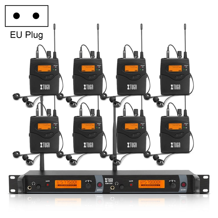 XTUGA IEM1200 Trasmettitore wireless 8 Bodypack UHF