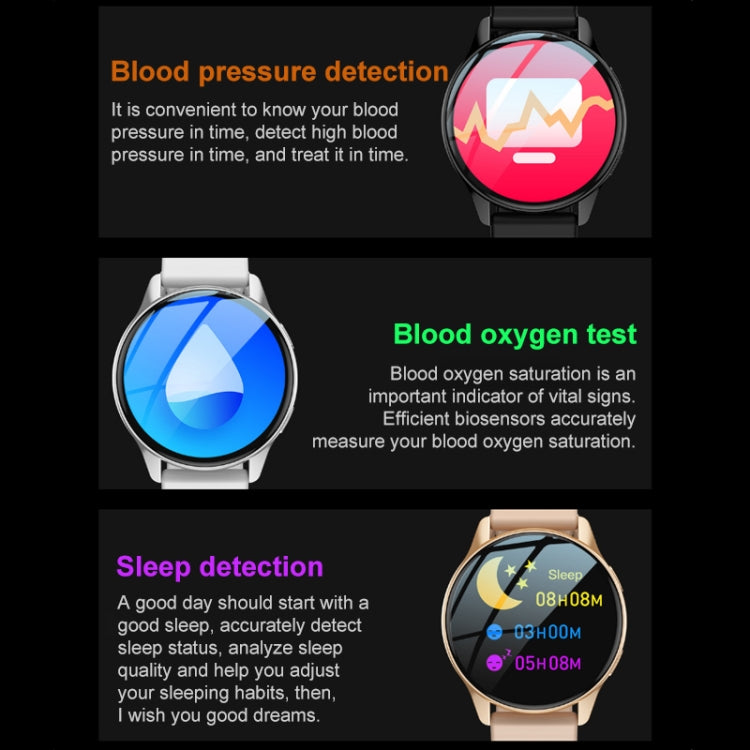 Lokmat T2 Pro Orologio intelligente impermeabile con touch screen IPS da 1,28 pollici, supporto per cardiofrequenzimetro/pressione sanguigna