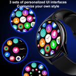 Lokmat T2 Pro Orologio intelligente impermeabile con touch screen IPS da 1,28 pollici, supporto per cardiofrequenzimetro/pressione sanguigna