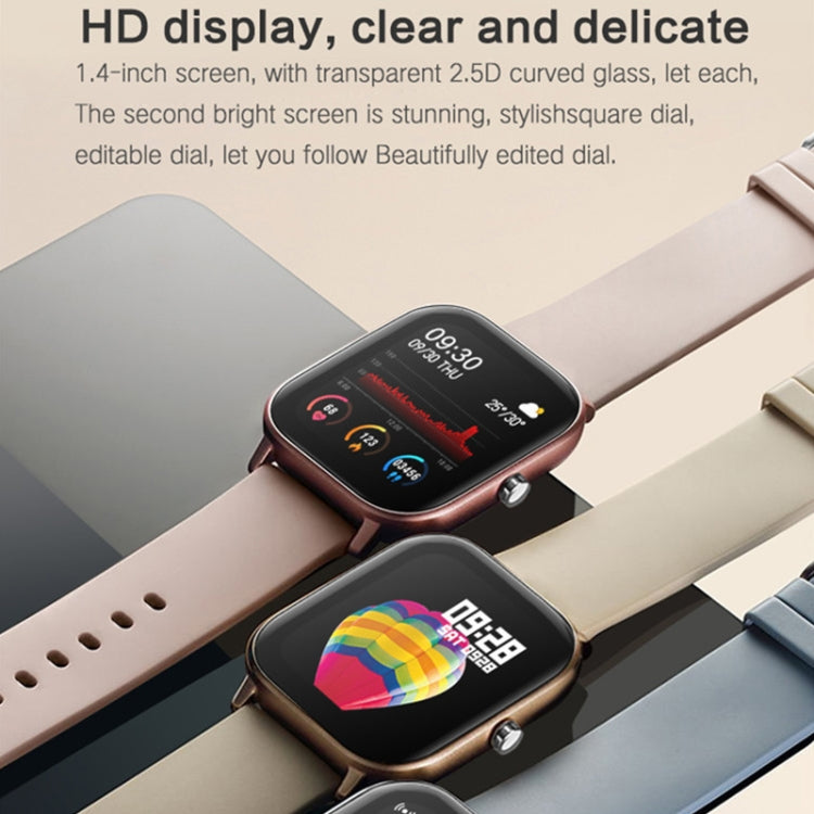 LOKMAT P8 Orologio intelligente per la salute impermeabile con schermo da 1,4 pollici, contapassi/sonno/monitor della frequenza cardiaca