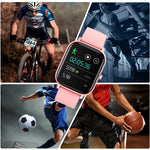 LOKMAT P8 Orologio intelligente per la salute impermeabile con schermo da 1,4 pollici, contapassi/sonno/monitor della frequenza cardiaca