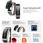Braccialetto intelligente originale Huawei TalkBand B7, schermo da 1,53 pollici, supporto chiamata Bluetooth / frequenza cardiaca / ossigeno nel sangue / monitoraggio del sonno