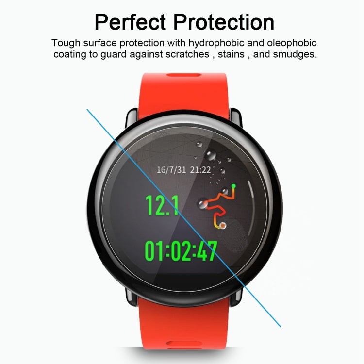 2 PZ ENKAY Hat-Prince per Xiaomi Huami AMAZFIT Smart Watch 0.2mm 9H Durezza superficiale 2.15D Pellicola per schermo in vetro temperato antideflagrante