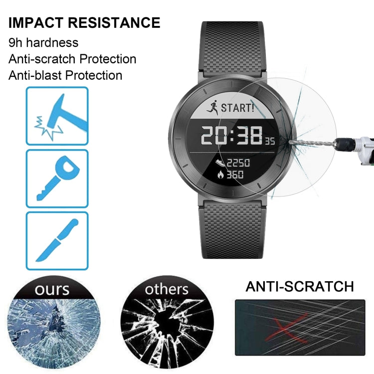 2 PCS ENKAY Hat-Prince per Huawei Honor S1 Smart Watch 0.2mm 9H Durezza superficiale 2.15D Pellicola per schermo in vetro temperato antideflagrante