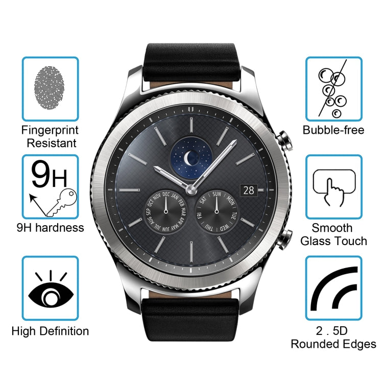 2 PZ ENKAY Hat-Prince per Samsung Gear S3 Smart Watch 0,2 mm 9H Durezza superficiale 2.15D Pellicola per schermo in vetro temperato antideflagrante