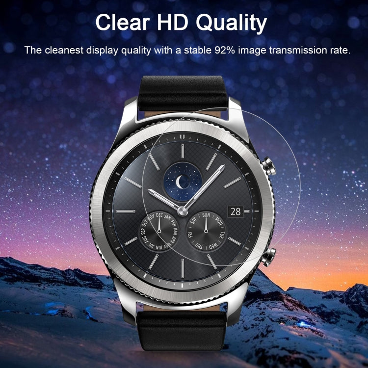 2 PZ ENKAY Hat-Prince per Samsung Gear S3 Smart Watch 0,2 mm 9H Durezza superficiale 2.15D Pellicola per schermo in vetro temperato antideflagrante