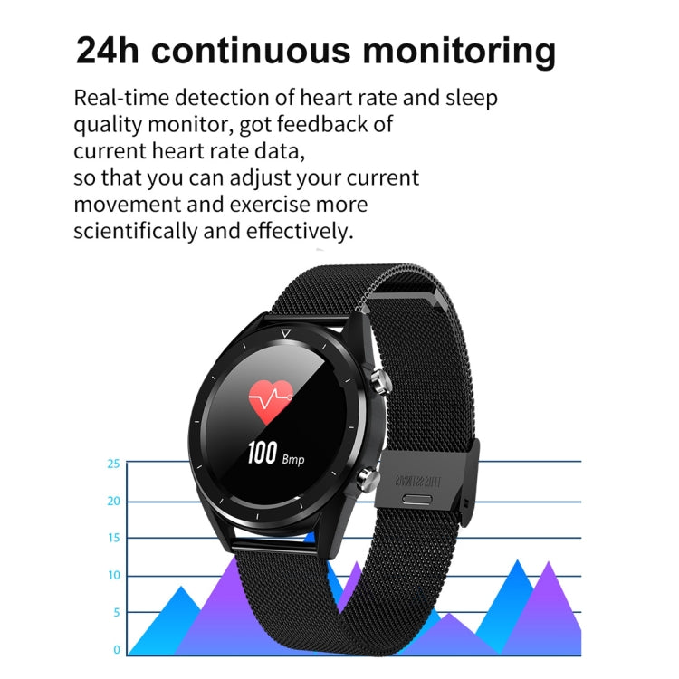 Smartwatch con cinturino in silicone impermeabile IP68 DT28 da 1,54 pollici Bluetooth 4.2, supporto promemoria chiamate in arrivo / monitoraggio della pressione arteriosa / pagamento dell'orologio