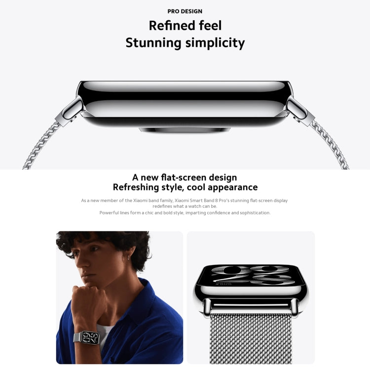 Orologio intelligente originale Xiaomi Mi Band 8 Pro Global da 1,74 pollici AMOLED a colori 5ATM impermeabile, supporto GPS / NFC / frequenza cardiaca