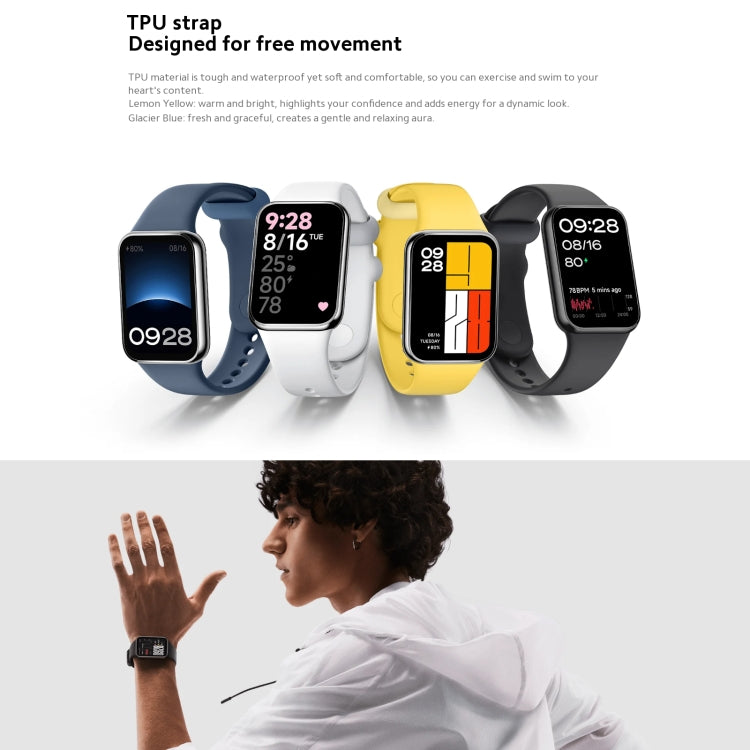 Orologio intelligente originale Xiaomi Mi Band 8 Pro Global da 1,74 pollici AMOLED a colori 5ATM impermeabile, supporto GPS / NFC / frequenza cardiaca