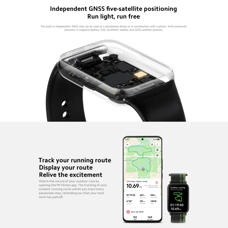 Orologio intelligente originale Xiaomi Mi Band 8 Pro Global da 1,74 pollici AMOLED a colori 5ATM impermeabile, supporto GPS / NFC / frequenza cardiaca