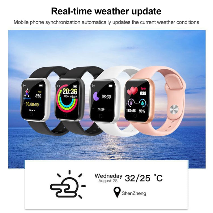 Smart Watch Y68 da 1,44 pollici, supporta il monitoraggio dell'ossigeno nel sangue della pressione sanguigna della frequenza cardiaca, Y68 Black, Y68 Pink, Y68 White, Y68 Silver Black