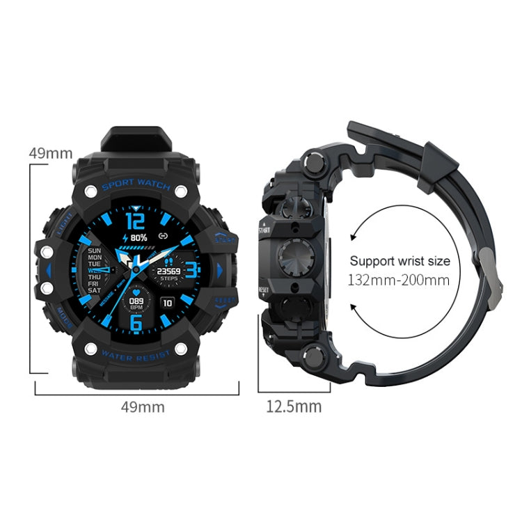 Smartwatch per sport all'aria aperta con schermo TFT da 1,28 pollici LC11, supporto impermeabile IP68 Monitoraggio della frequenza cardiaca e della pressione sanguigna