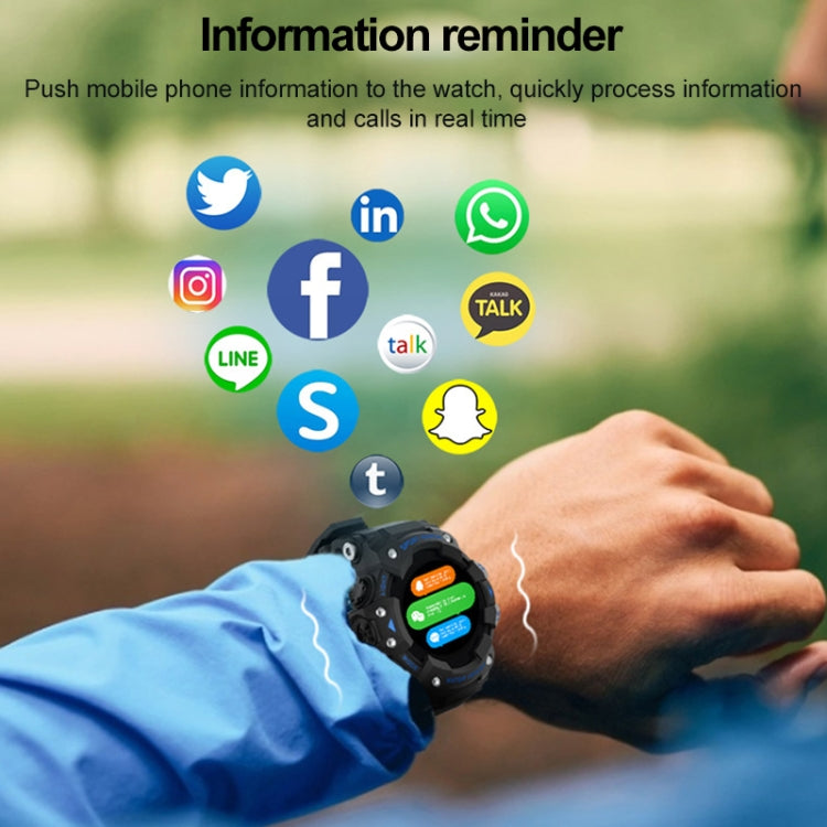Smartwatch per sport all'aria aperta con schermo TFT da 1,28 pollici LC11, supporto impermeabile IP68 Monitoraggio della frequenza cardiaca e della pressione sanguigna