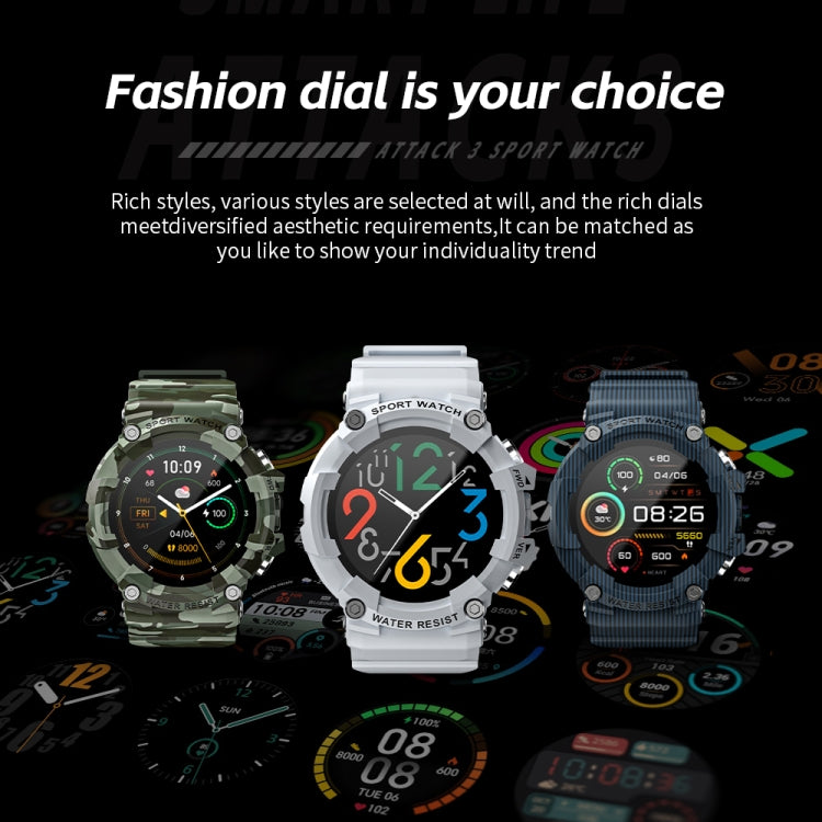 LOKMAT ATTACK 3 Orologio intelligente per fitness sportivo con schermo TFT da 1,28 pollici, supporto per chiamate Bluetooth, ATTACK 3
