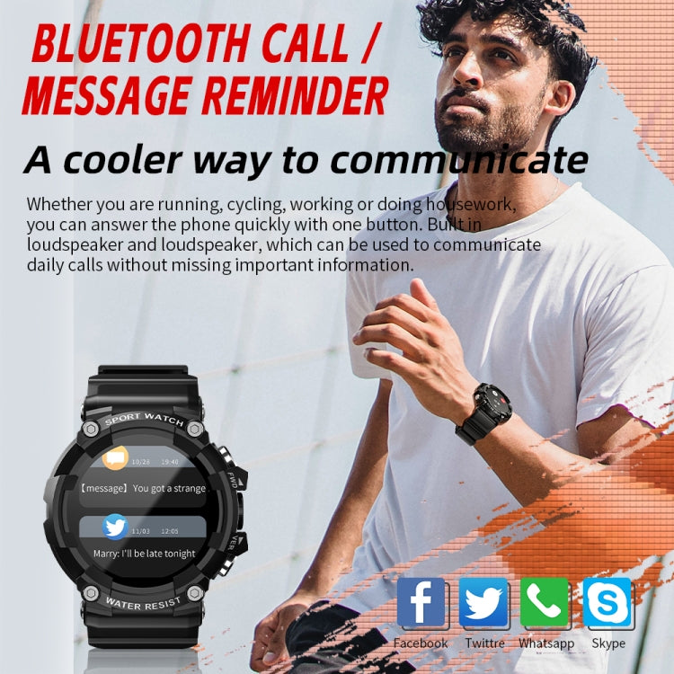 LOKMAT ATTACK 3 Orologio intelligente per fitness sportivo con schermo TFT da 1,28 pollici, supporto per chiamate Bluetooth, ATTACK 3