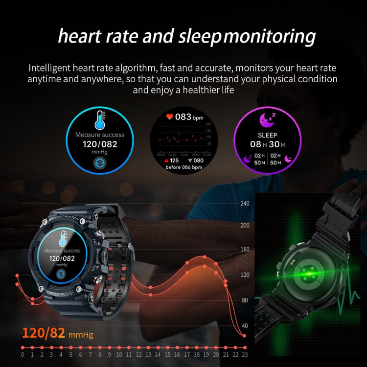 LOKMAT ATTACK 3 Orologio intelligente per fitness sportivo con schermo TFT da 1,28 pollici, supporto per chiamate Bluetooth, ATTACK 3