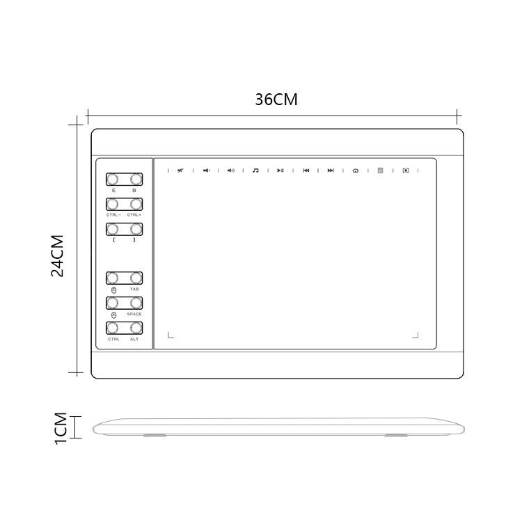 10Moons G10 Tablet con schermo digitale e penna passiva
