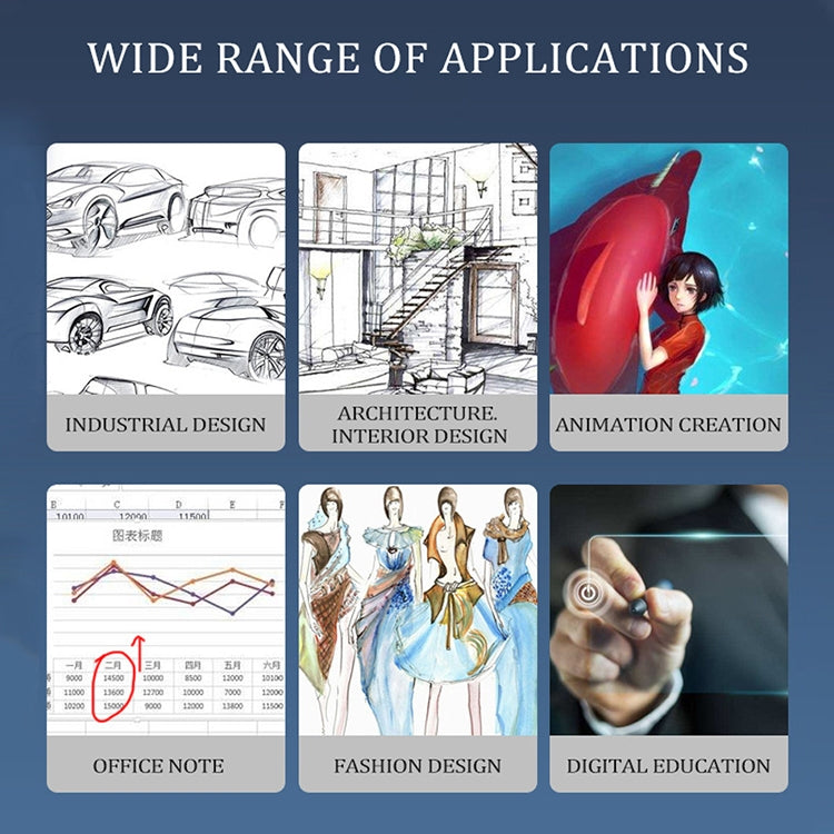 10Moons T503 graphics tablet can be connected to the mobile phone tablet with the passive pen 8192