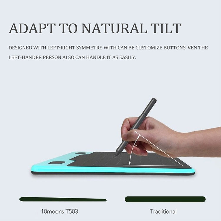 10Moons T503 graphics tablet can be connected to the mobile phone tablet with the passive pen 8192