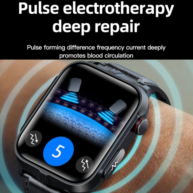 TK11P Schermo IPS da 1,83 pollici IP68 Orologio intelligente con cinturino in acciaio impermeabile, supporto monitoraggio dello stress / ECG, Steel Band (Black)