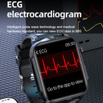 TK11P Schermo IPS da 1,83 pollici IP68 Orologio intelligente con cinturino in acciaio impermeabile, supporto monitoraggio dello stress / ECG, Steel Band (Black)