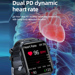 TK11P Schermo IPS da 1,83 pollici IP68 Orologio intelligente con cinturino in acciaio impermeabile, supporto monitoraggio dello stress / ECG, Steel Band (Black)