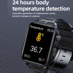TK11P Schermo IPS da 1,83 pollici IP68 Orologio intelligente con cinturino in acciaio impermeabile, supporto monitoraggio dello stress / ECG, Steel Band (Black)