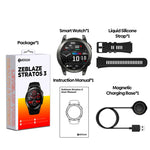Zeblaze Stratos 3 Schermo AMOLED da 1,43 pollici IP68 Orologio intelligente impermeabile, supporto chiamata Bluetooth / GPS, Stratos 3