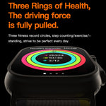 T800 Ultra 1,99 pollici Cinturino in silicone Smart Watch Supporto frequenza cardiaca / ECG, Silicone Band