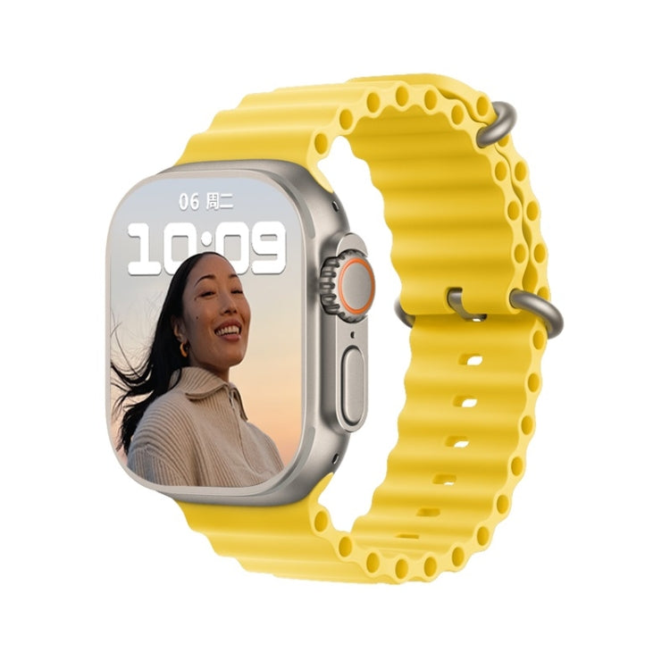 T800 Ultra 1,99 pollici Ocean Silicone Band Smart Watch Supporto Frequenza cardiaca / ECG, Ocean Silicone Band (Black), Ocean Silicone Band (White), Ocean Silicone Band (Yellow)