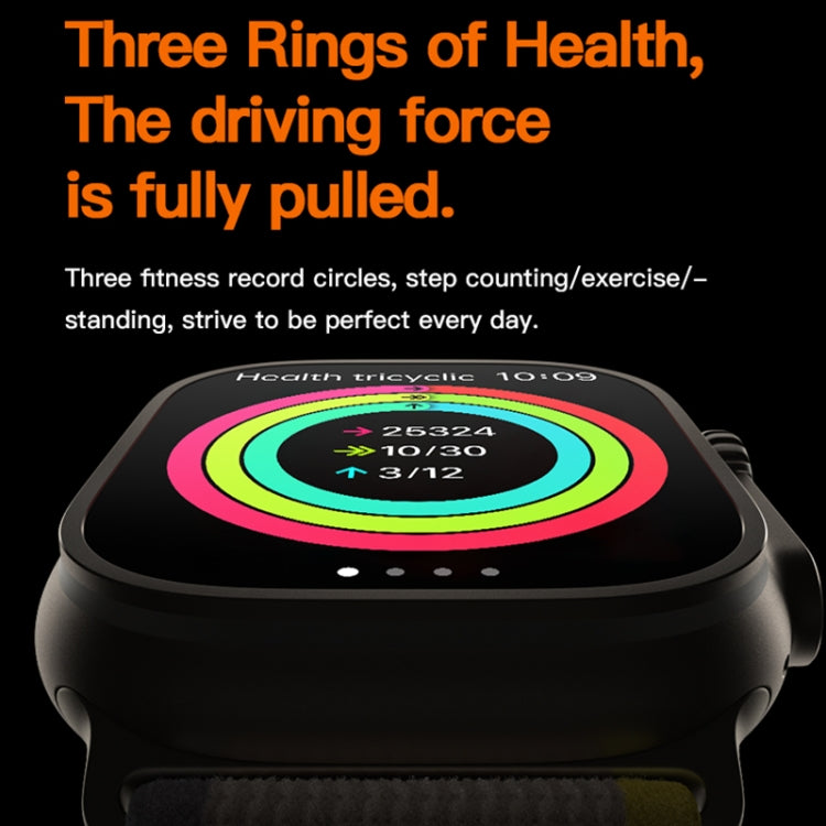 T800 Ultra 1,99 pollici Ocean Silicone Band Smart Watch Supporto Frequenza cardiaca / ECG, Ocean Silicone Band (Black), Ocean Silicone Band (White), Ocean Silicone Band (Yellow)