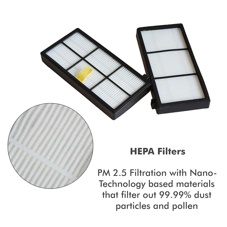 4pcs Universal Replacement Robot Vacuum Cleaner HEPA Filter for iRobot 870/800/880/960/980