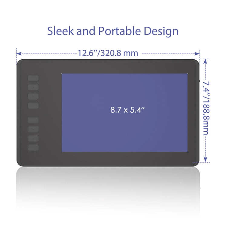 HUION Inspiroy Series H950P 5080LPI Tavoletta grafica USB professionale per sistema operativo Windows/Mac, con penna senza batteria