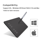HUION Inspiroy H640P Tavoletta grafica USB 5080LPI