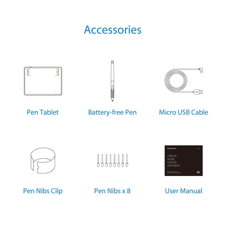 HUION Inspiroy Series H430P 5080LPI Professional USB Graphics Tablet for Windows/Mac OS, with Battery-Free Pen