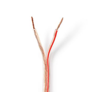 Speaker Cable | 2 x 2.50 mm² | Copper | 100.0 m | Round | PVC | Transparent | Reel