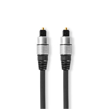 Optical Audio Cable | TosLink Male | TosLink Male | 10.0m | Round | PVC | Anthracite | Box