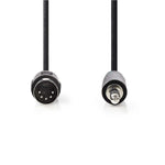 Cavo audio DIN maschio DIN a 5 pin - Maschio da 3,5 mm 1.0 m Nero 5412810281268 541281028126  CAGP20100BK10 ND2735