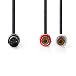 Cavo audio DIN Maschio DIN a 5 pin - 2x RCA femmina 0.2 m Nero 5412810281190 541281028119  CAGP20250BK02 ND2750