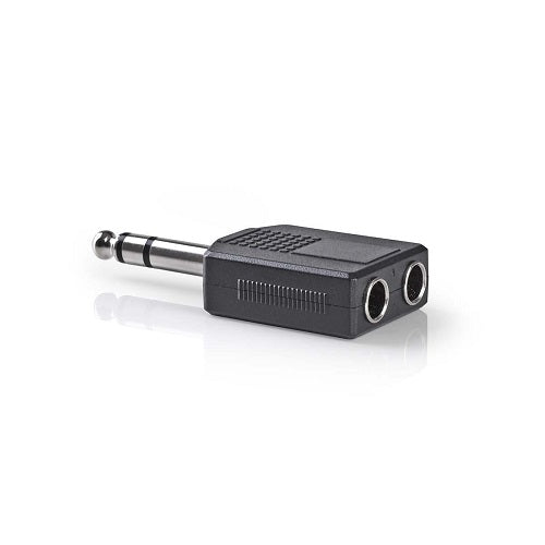Adattatore audio stereo Maschio da 6,35 mm - 2x Femmina da 6,35 mm 10 pezzi Nero 5412810298808 541281029880 CAGP23940BK ND2520