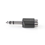 Adattatore audio stereo Maschio da 6,35 mm - 2x Femmina RCA 10 pezzi Nero 5412810298761 541281029876  CAGP23945BK ND2725