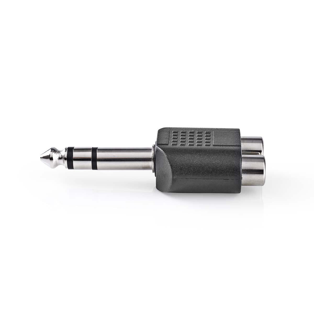 Adattatore audio stereo Maschio da 6,35 mm - 2x Femmina RCA 10 pezzi Nero 5412810298761 541281029876  CAGP23945BK ND2725