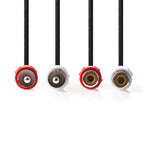Cavo Audio Stereo 2x RCA maschio - 2x RCA femmina 10 m Nero 5412810281091 541281028109 CAGP24205BK100 ND2605